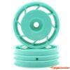 Kyosho Front Wheels 1/10 Ultima 8D 50mm (2) - Peppermint Green UTH001GR - Afbeelding 2