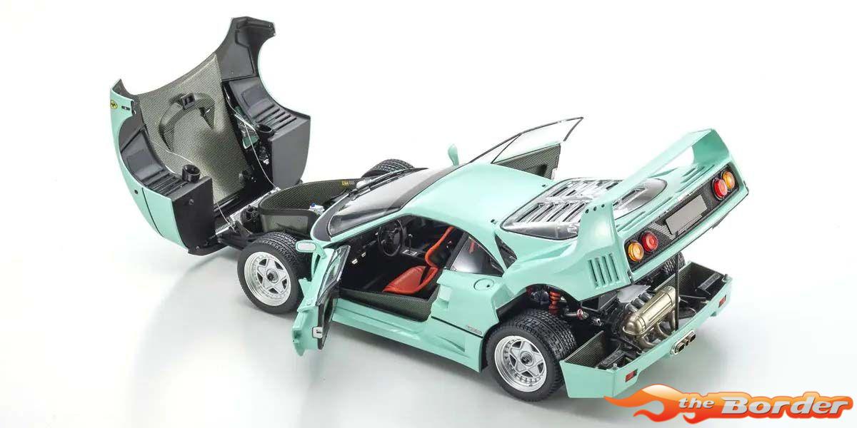 Kyosho 1/18 Ferrari F40 Mint Green 1987 KS08416MG - Afbeelding 4