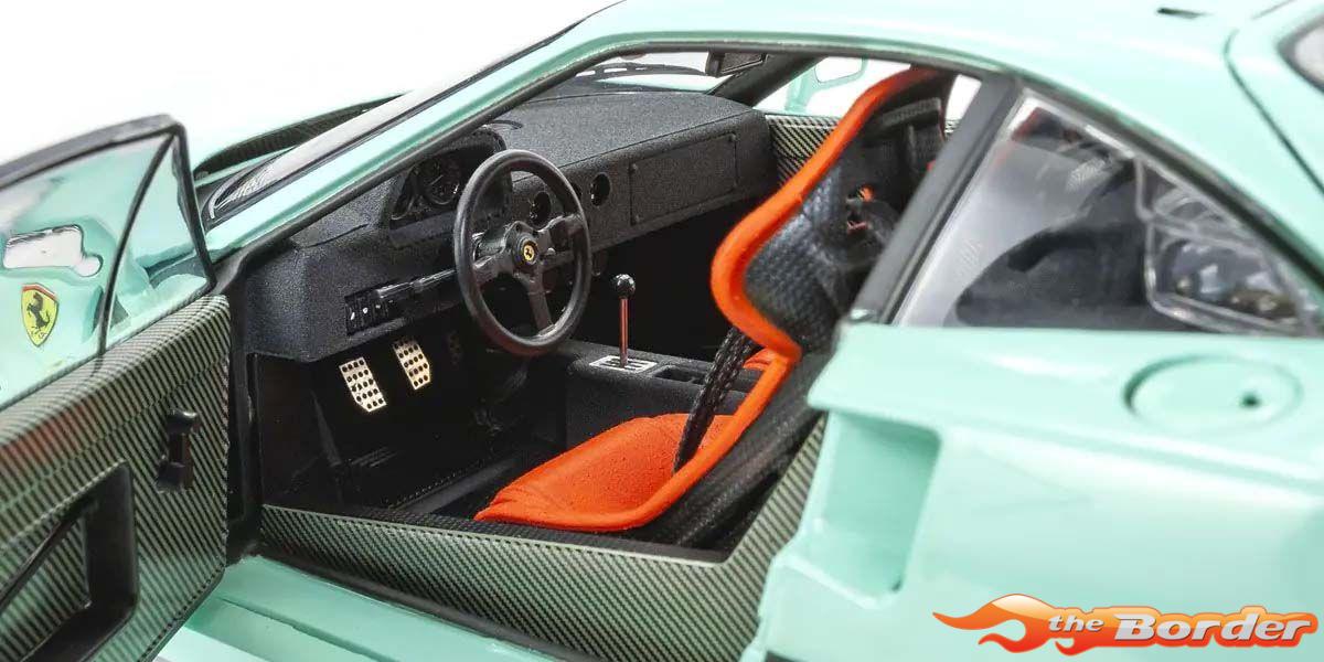 Kyosho 1/18 Ferrari F40 Mint Green 1987 KS08416MG - Afbeelding 5