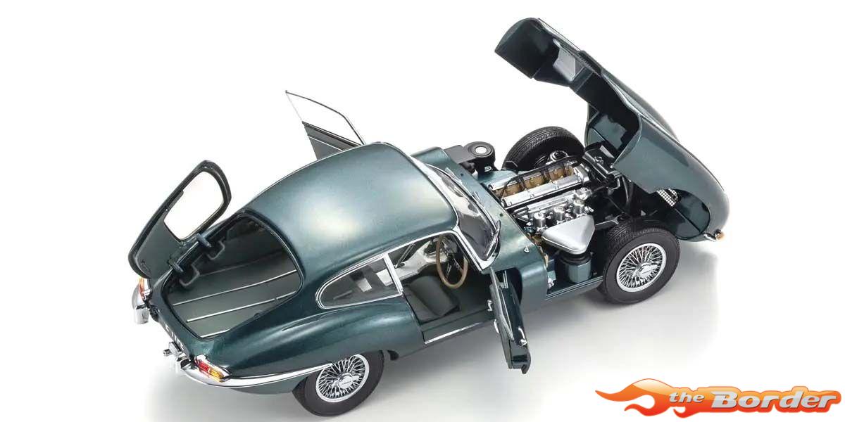 Kyosho 1/18 Jaguar E-Type 3.8L Coupe MK1 1961 Dark Green KS08954DG - Afbeelding 3