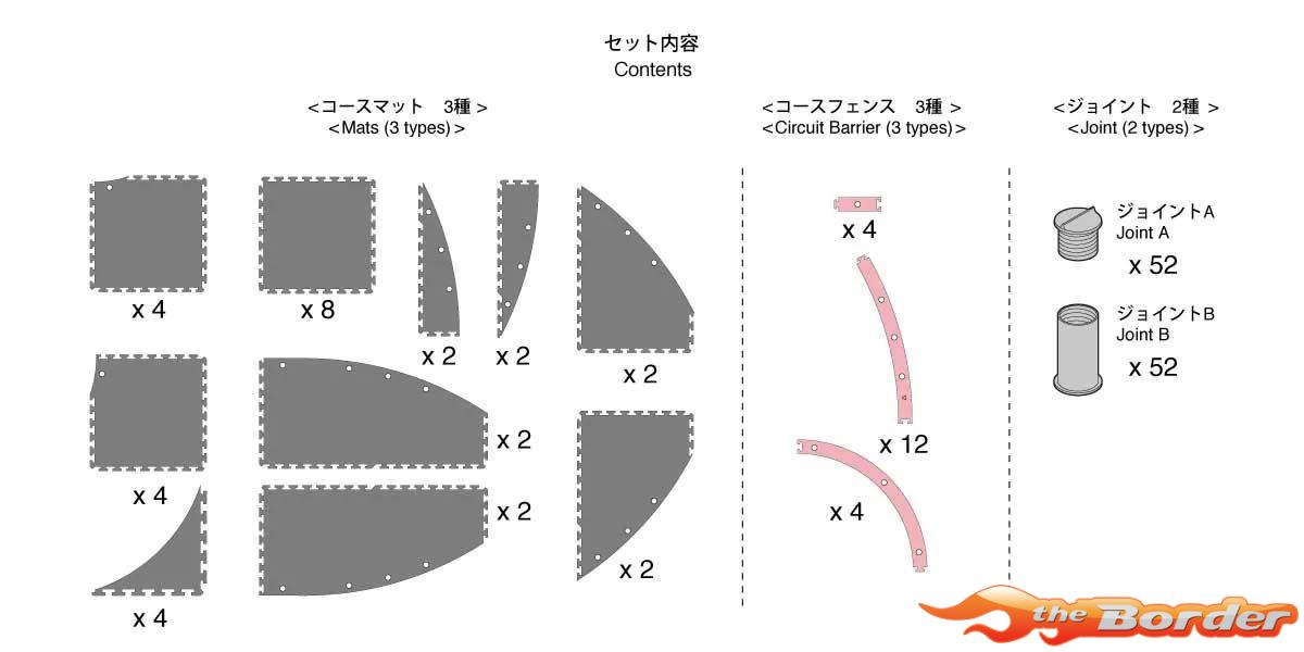 Kyosho Mini-Z Grand Prix Circuit 50 Oval Extension (32pcs 50x50) K.87053-04B