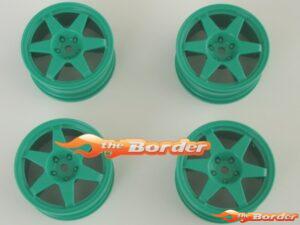 Tamiya 1/10 5-Spoke Green Wheels (4) 9335795