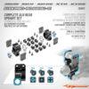XRAY XB8 Alu Rear Uprights - Multi-Adjustable Set 350912