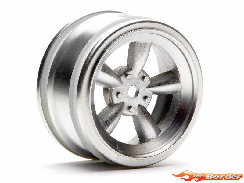 HPI Vintage 5 Spoke Wheel 26mm 0 Offset Matt Chrome 3815 - Afbeelding 3