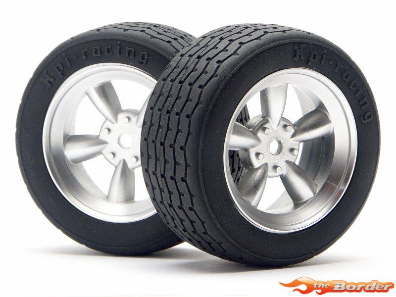 HPI Vintage 5 Spoke Wheel 26mm 0 Offset Matt Chrome 3815 - Afbeelding 4