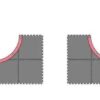 Kyosho Mini-Z Grand Prix Circuit50 Large Corner Set (16pcs) 87053-02B - Afbeelding 2