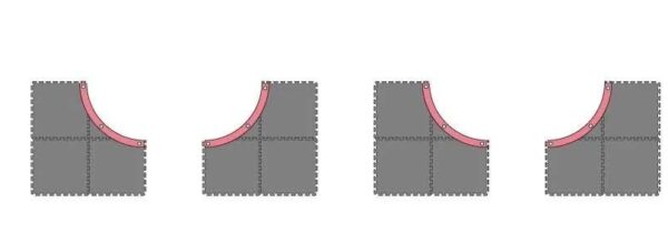 Kyosho Mini-Z Grand Prix Circuit50 Large Corner Set (16pcs) 87053-02B