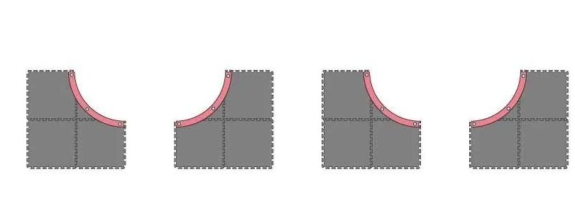 Kyosho Mini-Z Grand Prix Circuit50 Large Corner Set (16pcs) 87053-02B
