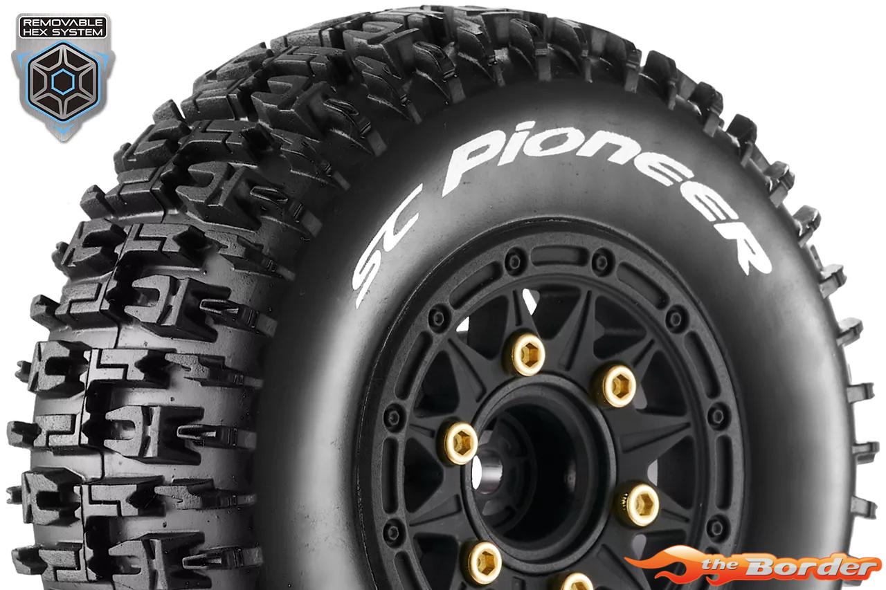 LouiseRC SC-Pioneer Traxxas Slash Tires – Removable Hex (12mm, 14mm, 17mm) (F/R) LR-T3148SB