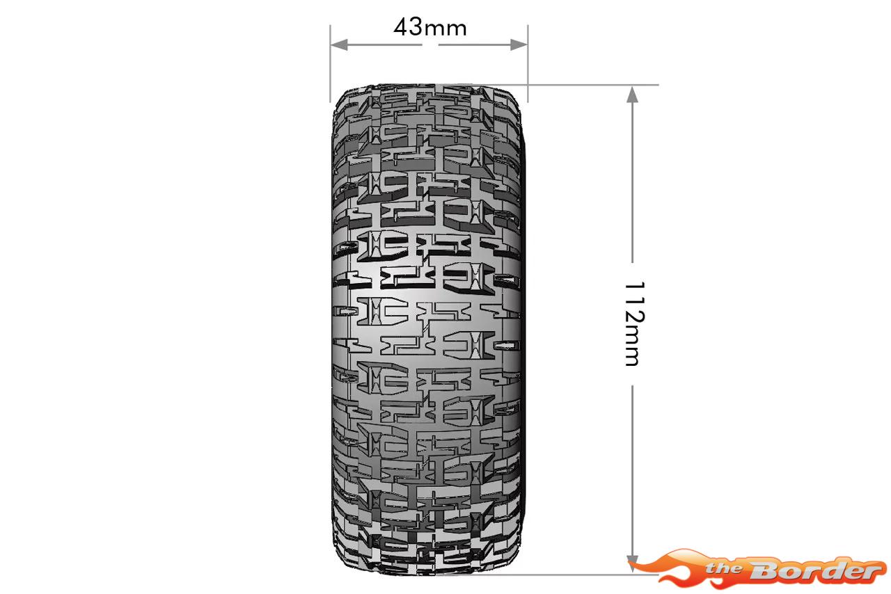LouiseRC SC-Pioneer Traxxas Slash Tires – Removable Hex (12mm, 14mm, 17mm) (F/R) LR-T3148SB - Afbeelding 6