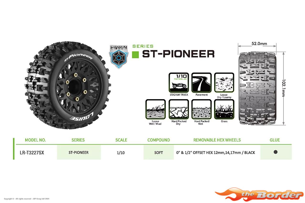 LouiseRC ST-Pioneer Traxxas Stampede/Rustler Tires – Removable Hex (12mm, 14mm, 17mm) (F/R) LR-T3227SX - Afbeelding 4