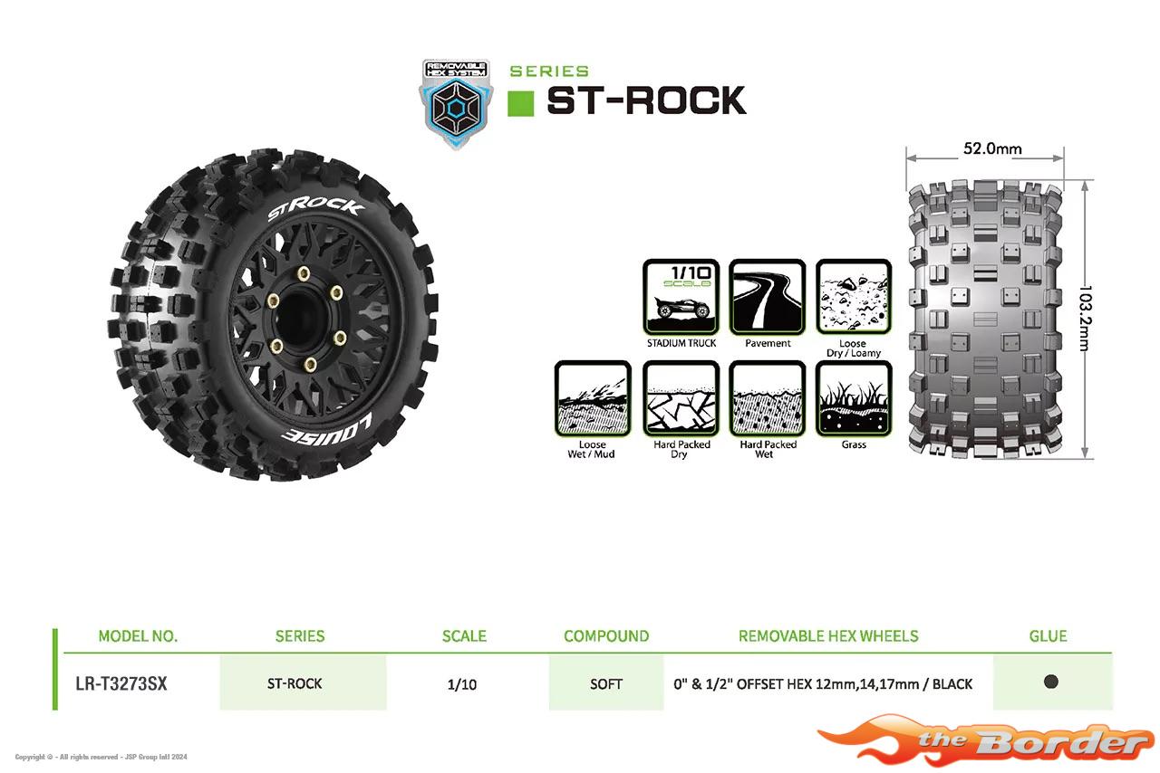 LouiseRC ST-Rock Traxxas Stampede/Rustler Tires – Removable Hex (12mm, 14mm, 17mm) (F/R) LR-T3273SX - Afbeelding 6