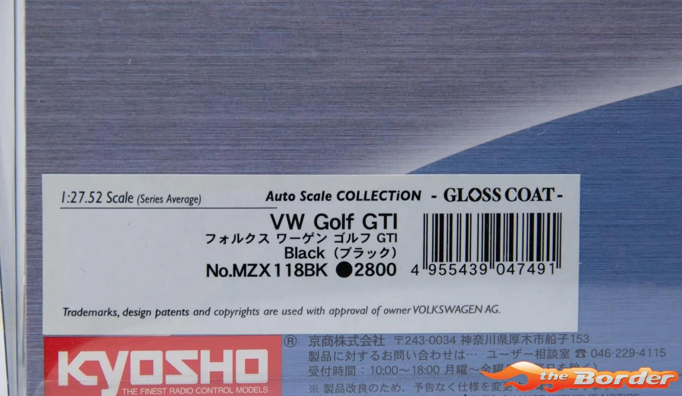 Kyosho Mini-Z Body Set Volkswagen Golf GTI Black (HM) MZX118BK - Afbeelding 4