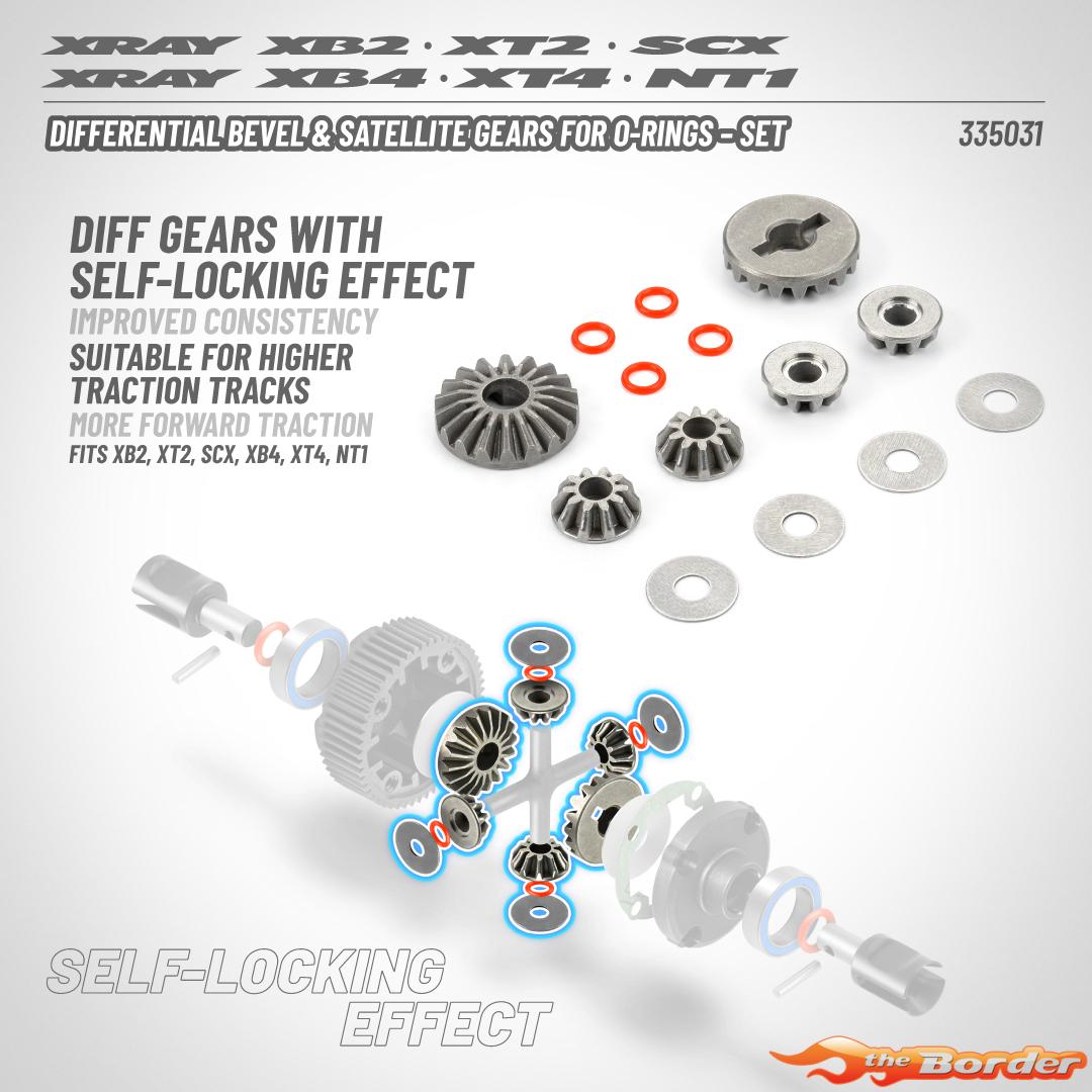 XRAY Diff Bevel & Satellite Gears For O-Ring - Set 335031