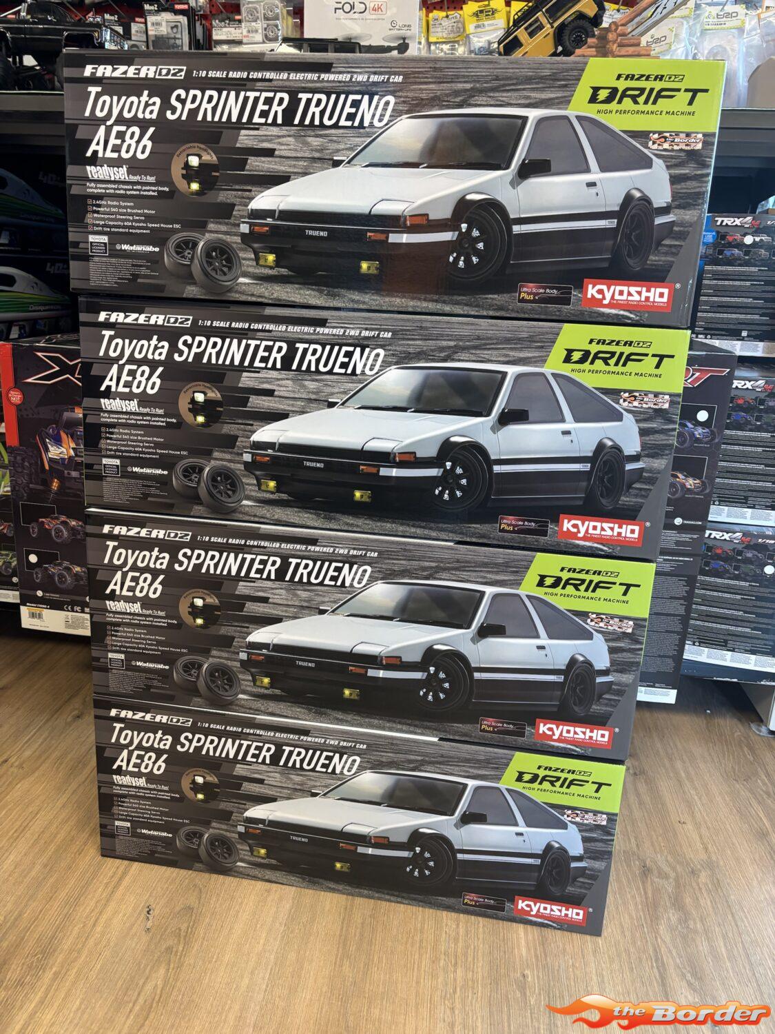 Kyosho Fazer D2 Toyota Sprinter Trueno AE86 White 1/10 Drift Readyset 34501B - Afbeelding 2