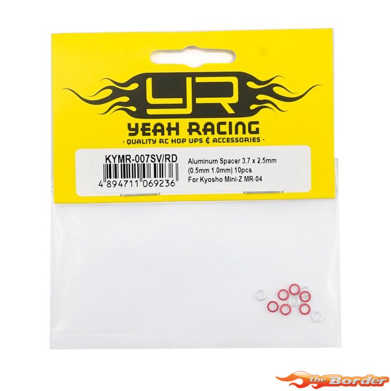 Yeah Racing Alu. Spacer 3.7 X 2.5MM (0.5MM 1.0MM) 10Pcs. Mini-Z MR04 KYMR-007SV/RD - Afbeelding 4