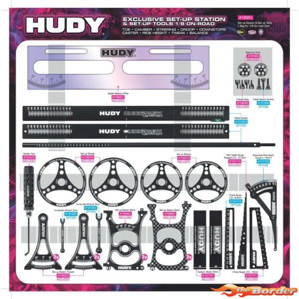 Hudy Complete Set of Set-up Tools - For 1/8 On-road Cars 108051