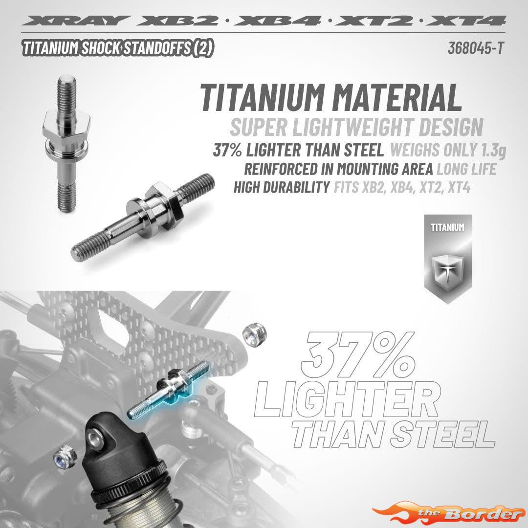 XRAY Titanium Screw Shock Pivot Ball With Hex (2) 368045-T