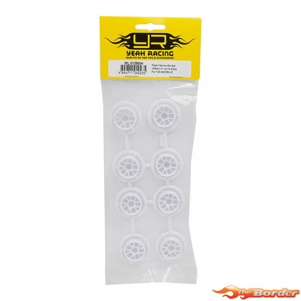 Yeah Racing Narrow Rim Set For 1/28 RWD Mini-Z (Offset 0+1+2+3) WL-0159WH - Afbeelding 3