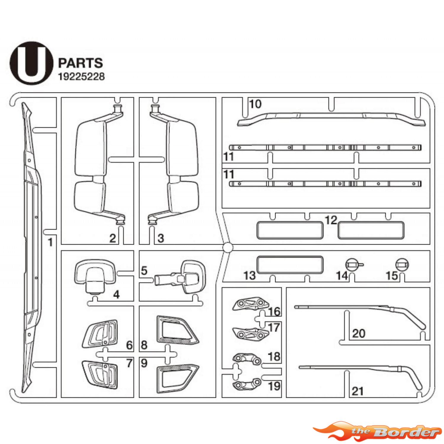 Tamiya Scania S770 Spiegels en Cabine Access. U Parts 19225228 - Afbeelding 3