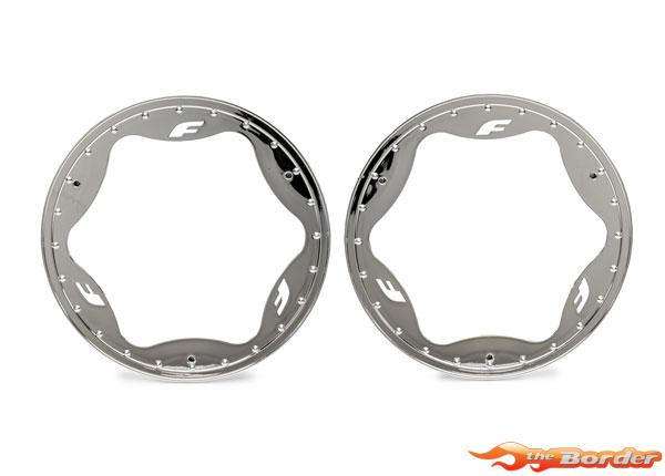 Traxxas Beadlock Rings, Rear, Chrome (4.3") (2) 10948-CHRM
