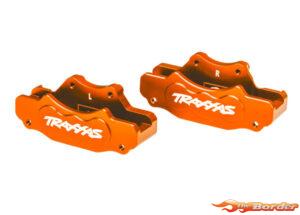 Traxxas Brake Calipers, Front (Left & Right) (Orange-Anodized 6061-T6 Aluminum) 10951-ORNG