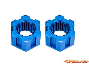 Traxxas Wheel Hubs, Hex, Front (6061-T6 Aluminum, Blue-Anodized) (2) 10954-BLUE