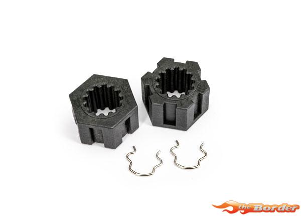 Traxxas Wheel Hubs, Hex, Front (2)/ Hex Clips (2) 10954