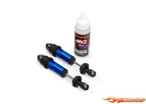 Traxxas Shocks, Gt-Maxx, Front, Aluminum, Blue-Anodized (Fully Assembled W/O Springs) (2) 10961-BLUE