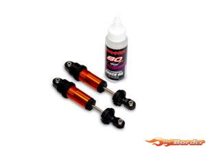 Traxxas Shocks, Gt-Maxx, Front, Aluminum, Orange-Anodized (Fully Assembled W/O Springs) (2) 10961-ORNG