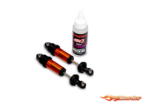 Traxxas Shocks, Gt-Maxx, Front, Aluminum, Orange-Anodized (Fully Assembled W/O Springs) (2) 10961-ORNG