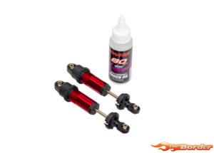 Traxxas Shocks, Gt-Maxx, Front, Aluminum, Red-Anodized (Fully Assembled W/O Springs) (2) 10961-RED