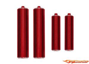 Traxxas Reservoirs, Shocks (6061-T6 Aluminum, Red-Anodized) (Front (2), Rear (2)) 10966-RED