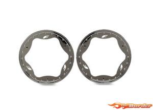 Traxxas Beadlock Rings, Front, Chrome (3.5") (2) 10976-CHRM