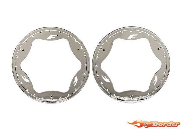 Traxxas Beadlock Rings, Rear, Chrome (3.9") (2) 10977-CHRM