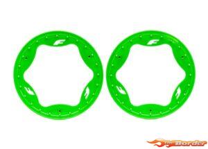 Traxxas Beadlock Rings, Rear, Green (3.9") (2) 10977-GRN