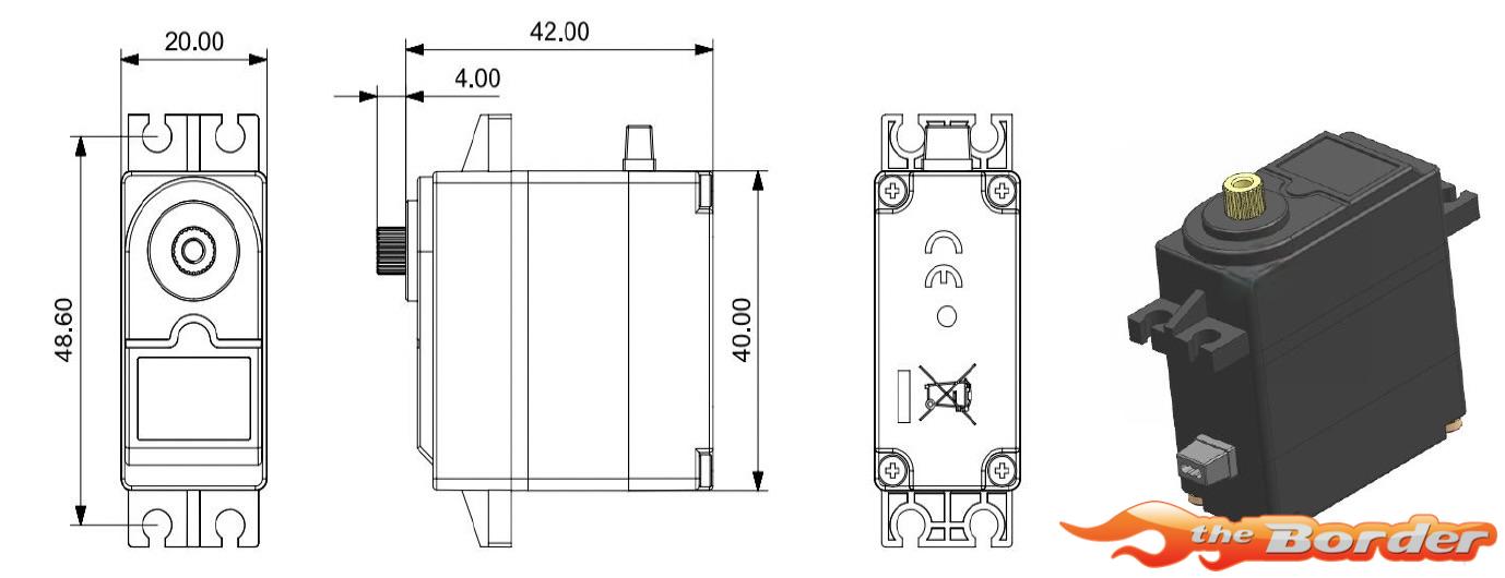 Absima 1/10 Standard Servo 35KG 0.22sec. S350MH 2030007 - Afbeelding 3
