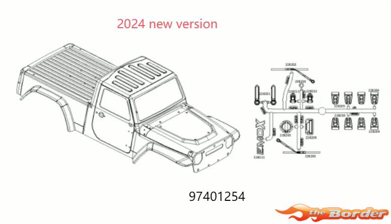 CrossRC 2024 version EMOX : vacuum formed transparent car shell CRO97401254