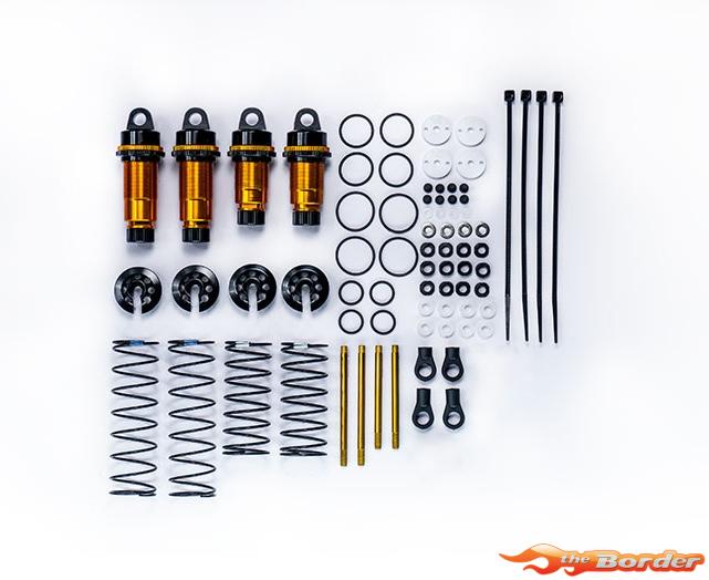 Koswork Big Bore 12mm 1/10 Buggy Shock Set (F&R) (4) Gold/Black KOS04901 - Afbeelding 4