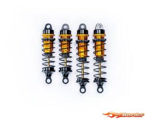 Koswork Big Bore 12mm 1/10 Buggy Shock Set (F&R) (4) Gold/Black KOS04901