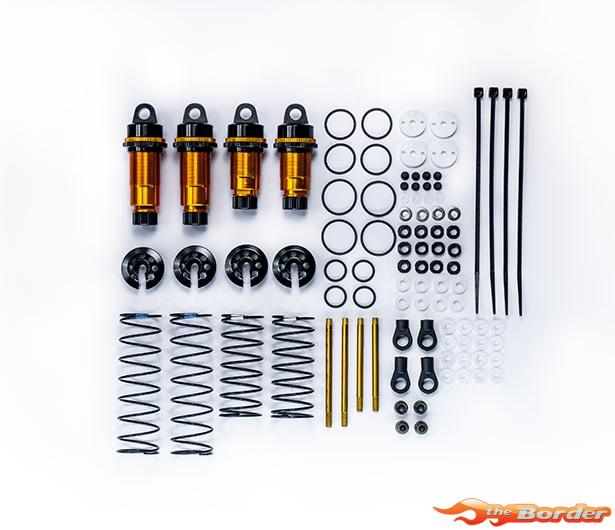 Koswork RC10 Big Bore 12mm Buggy Shock Set (F&R) (4) Gold/Black KOS04191-5 - Afbeelding 2
