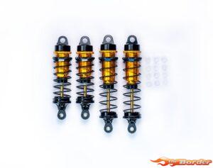 Koswork RC10 Big Bore 12mm Buggy Shock Set (F&R) (4) Gold/Black KOS04191-5