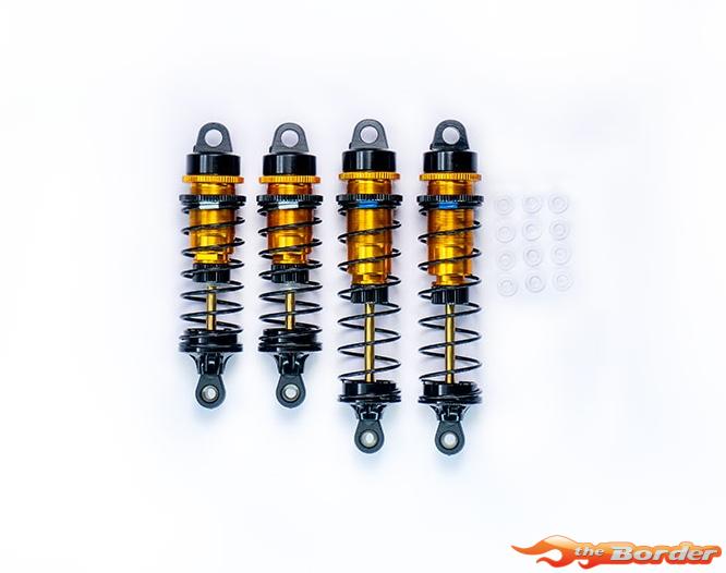 Koswork RC10 Big Bore 12mm Buggy Shock Set (F&R) (4) Gold/Black KOS04191-5
