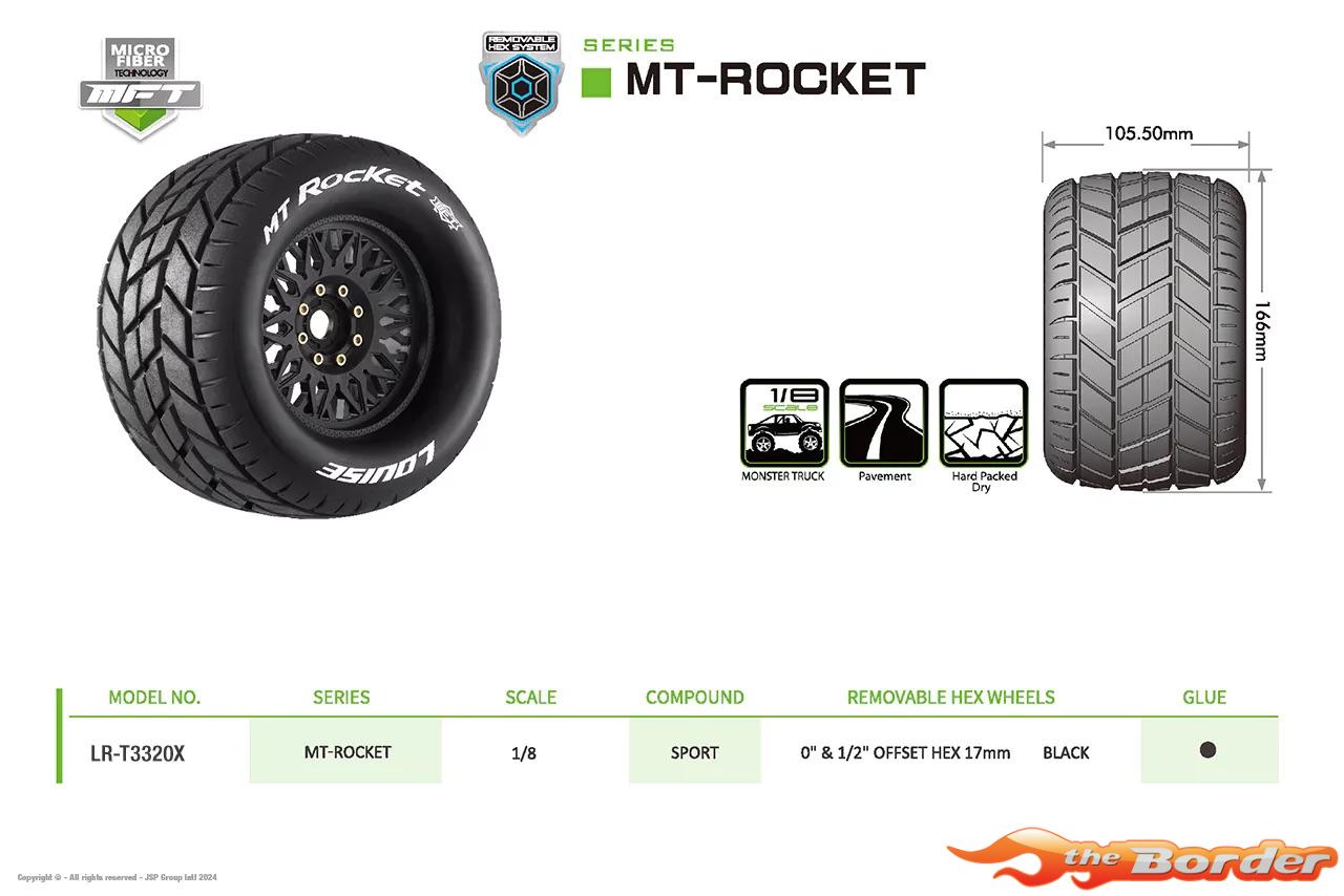 LouiseRC MFT MT-Rocket Tyres for 1/8 Monster Truck (2) LR-T3320X - Afbeelding 6