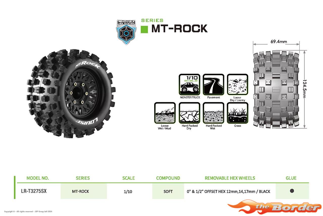 LouiseRC MT-Rock Traxxas Stampede Tires - Removable Hex (12mm, 14mm, 17mm) (F/R) LR-T3275SX - Afbeelding 6