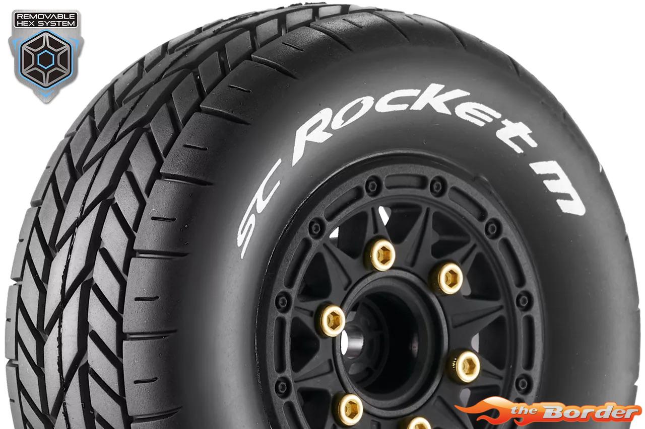 LouiseRC SC-Rocket M Traxxas Slash Tires - Removable Hex (12mm, 14mm, 17mm) (F/R) (2) LR-T3228VB