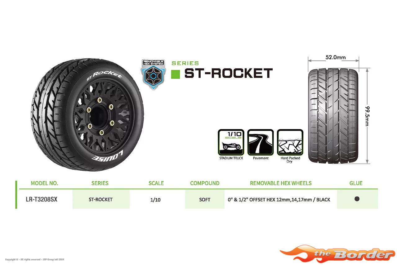 LouiseRC ST-Rocket Traxxas Rustler Tires – Removable Hex (12mm, 14mm, 17mm) (F/R) LR-T3208SX - Afbeelding 4