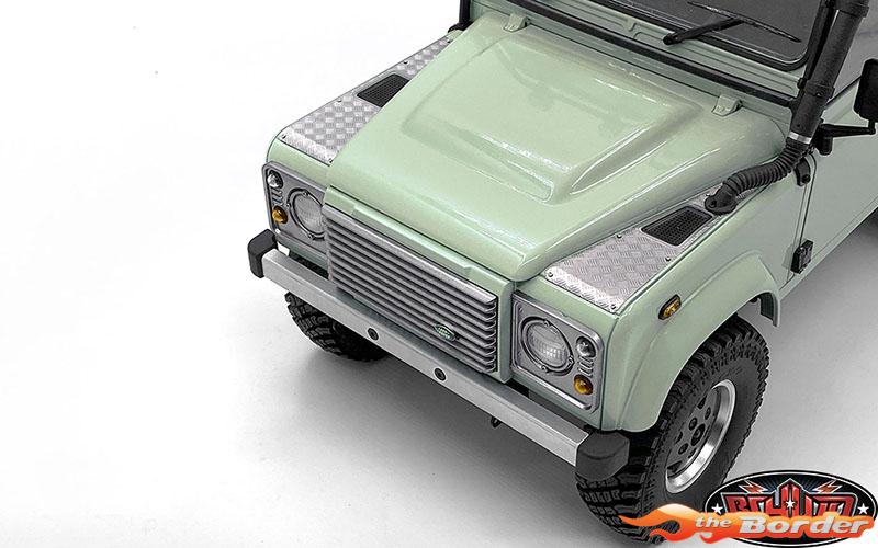 RC4WD Steel Front Side Hood Diamond Plates for RC4WD Gelande II 2015 Land Rover Defender D90 RC4VVVC1085 - Afbeelding 4