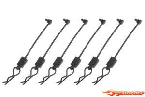 Corally Body Clip Retainer w/ Body clip - Black - 6 Pcs C-00180-614