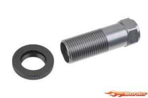 Corally Servo Saver Shaft w/ Nut - Aluminum - Titanium - Black - 1 Set C-00180-145-2